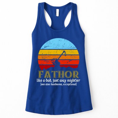 Retro Fathor Like Dad Just Way Mightier Womens Tank Top