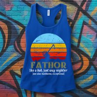 Retro Fathor Like Dad Just Way Mightier Womens Tank Top