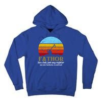 Retro Fathor Like Dad Just Way Mightier Tall Hoodie