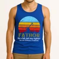 Retro Fathor Like Dad Just Way Mightier Tank Top