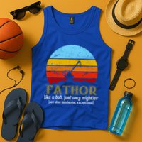 Retro Fathor Like Dad Just Way Mightier Tank Top