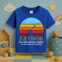 Retro Fathor Like Dad Just Way Mightier Toddler T-Shirt