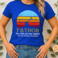 Retro Fathor Like Dad Just Way Mightier Womens T-Shirt
