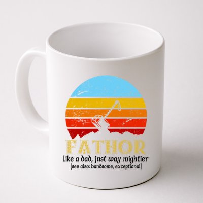 Retro Fathor Like Dad Just Way Mightier Coffee Mug