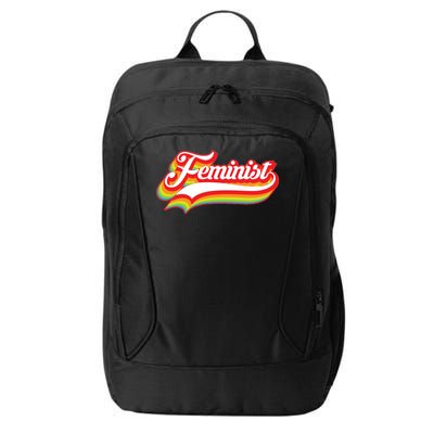 Retro Feminist Logo City Backpack