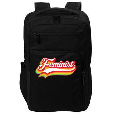 Retro Feminist Logo Impact Tech Backpack