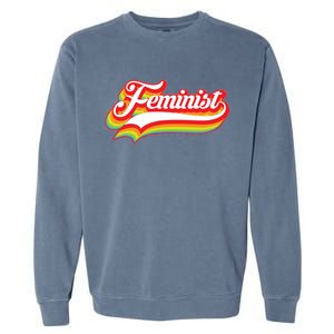 Retro Feminist Logo Garment-Dyed Sweatshirt