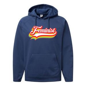 Retro Feminist Logo Performance Fleece Hoodie