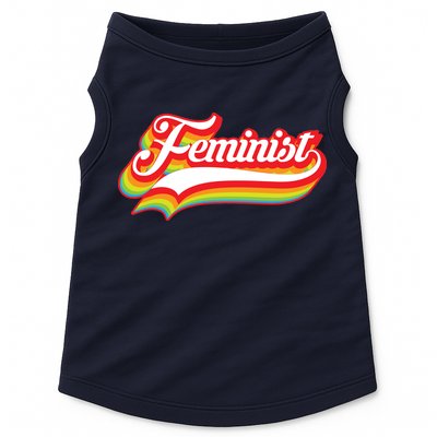 Retro Feminist Logo Doggie Tank