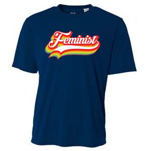 Retro Feminist Logo Cooling Performance Crew T-Shirt