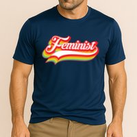 Retro Feminist Logo Cooling Performance Crew T-Shirt