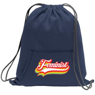 Retro Feminist Logo Sweatshirt Cinch Pack Bag