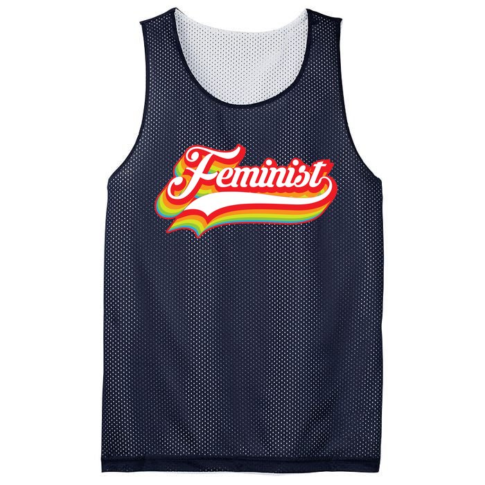 Retro Feminist Logo Mesh Reversible Basketball Jersey Tank