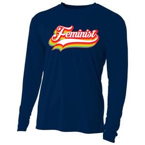 Retro Feminist Logo Cooling Performance Long Sleeve Crew