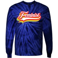 Retro Feminist Logo Tie-Dye Long Sleeve Shirt