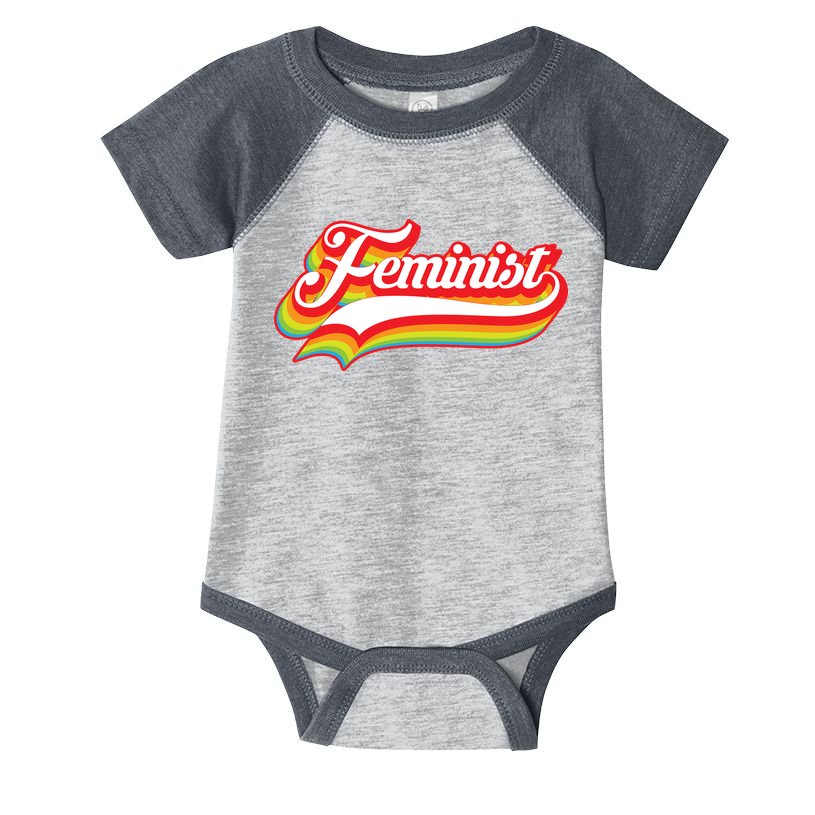 Retro Feminist Logo Infant Baby Jersey Bodysuit