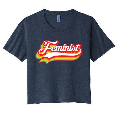 Retro Feminist Logo Women's Crop Top Tee