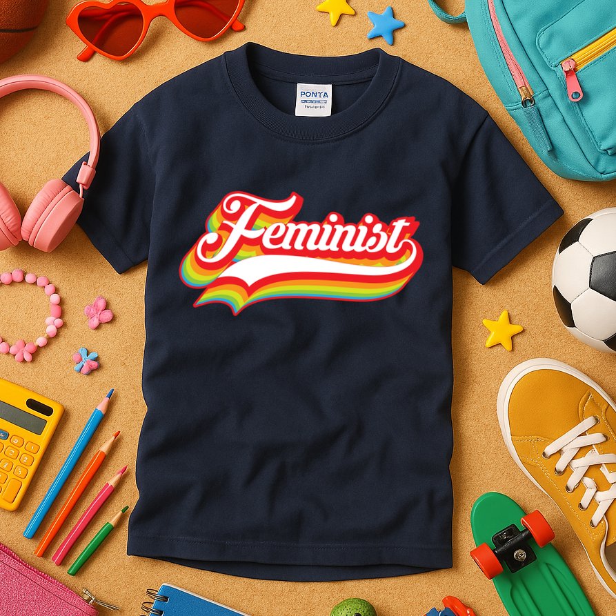 Retro Feminist Logo Kids T-Shirt