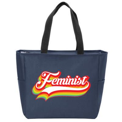 Retro Feminist Logo Zip Tote Bag