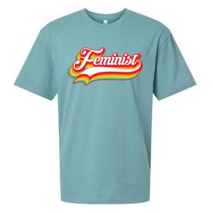 Retro Feminist Logo Sueded Cloud Jersey T-Shirt