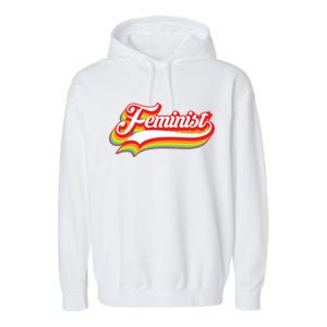 Retro Feminist Logo Garment-Dyed Fleece Hoodie