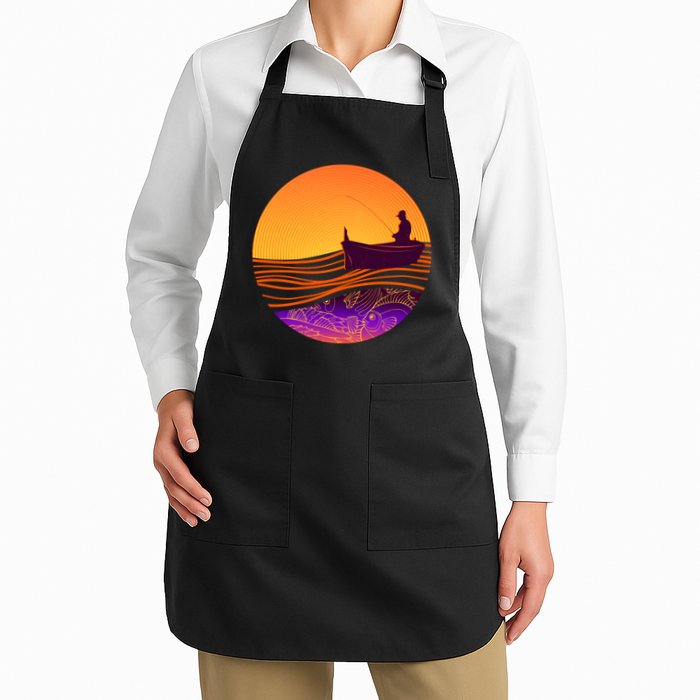 Retro Fisherman Boat Emblem Apron