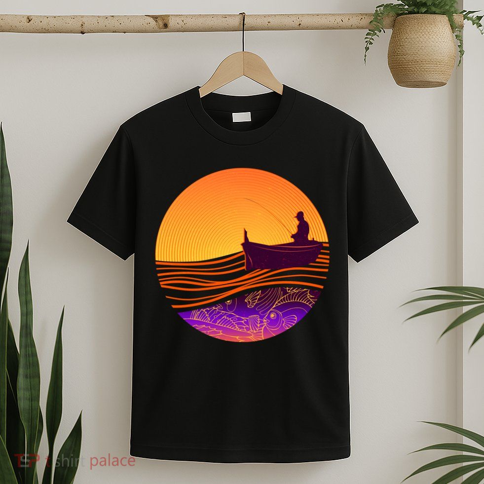 Retro Fisherman Boat Emblem T-Shirt