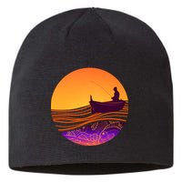Retro Fisherman Boat Emblem Sustainable Beanie