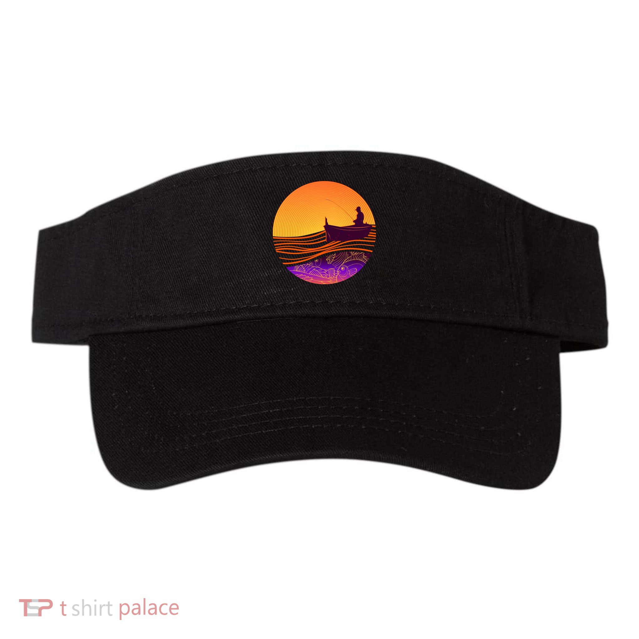 Retro Fisherman Boat Emblem Visor