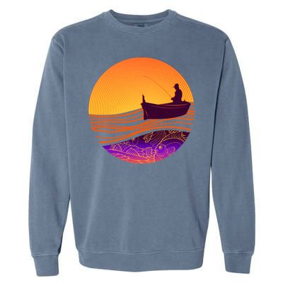 Retro Fisherman Boat Emblem Garment-Dyed Sweatshirt