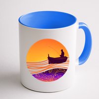 Retro Fisherman Boat Emblem Mug