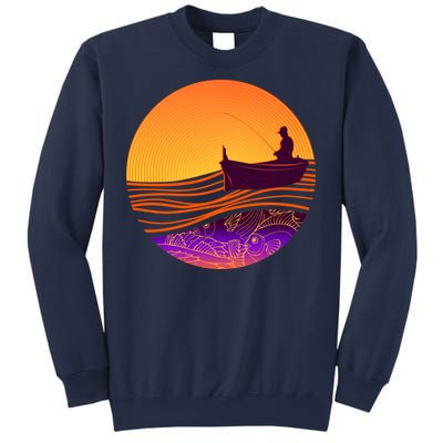 Retro Fisherman Boat Emblem Sweatshirt