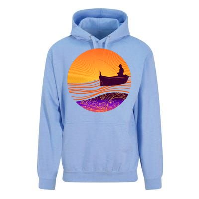 Retro Fisherman Boat Emblem Unisex Surf Hoodie