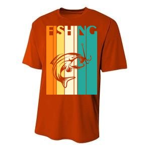 Retro Fishing Fish Hook Performance Sprint T-Shirt