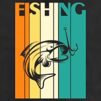 Retro Fishing Fish Hook Cool Comfort Performance Bucket Hat