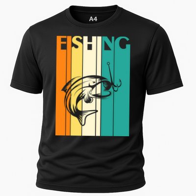 Retro Fishing Fish Hook Performance Shirt