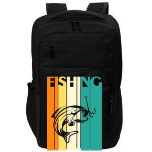 Retro Fishing Fish Hook Impact Tech Backpack