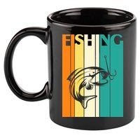 Retro Fishing Fish Hook 11oz C Handle Ceramic Mug