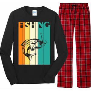 Retro Fishing Fish Hook Long Sleeve Pajama Set