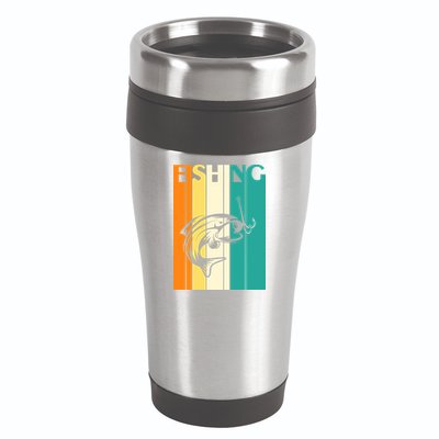 Retro Fishing Fish Hook 16oz Travel Tumbler