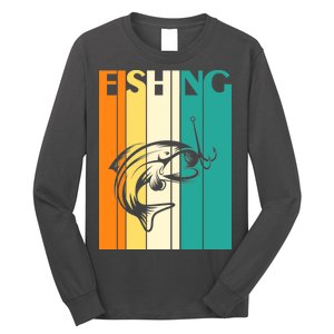 Retro Fishing Fish Hook Long Sleeve Shirt