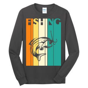 Retro Fishing Fish Hook Tall Long Sleeve T-Shirt