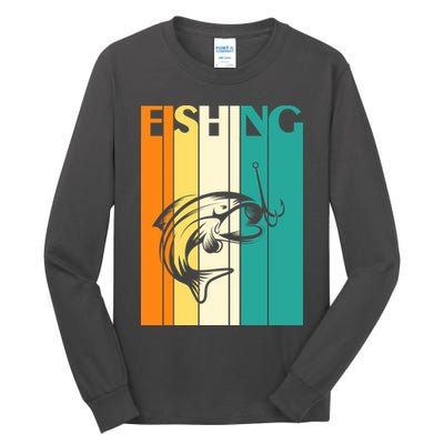 Retro Fishing Fish Hook Tall Long Sleeve T-Shirt
