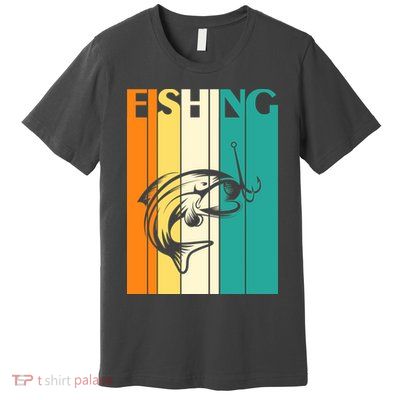 Retro Fishing Fish Hook Premium T-Shirt