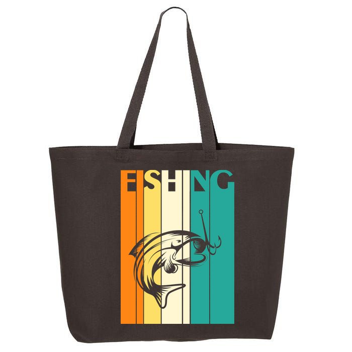 Retro Fishing Fish Hook 25L Jumbo Tote