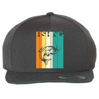 Retro Fishing Fish Hook Wool Snapback Cap
