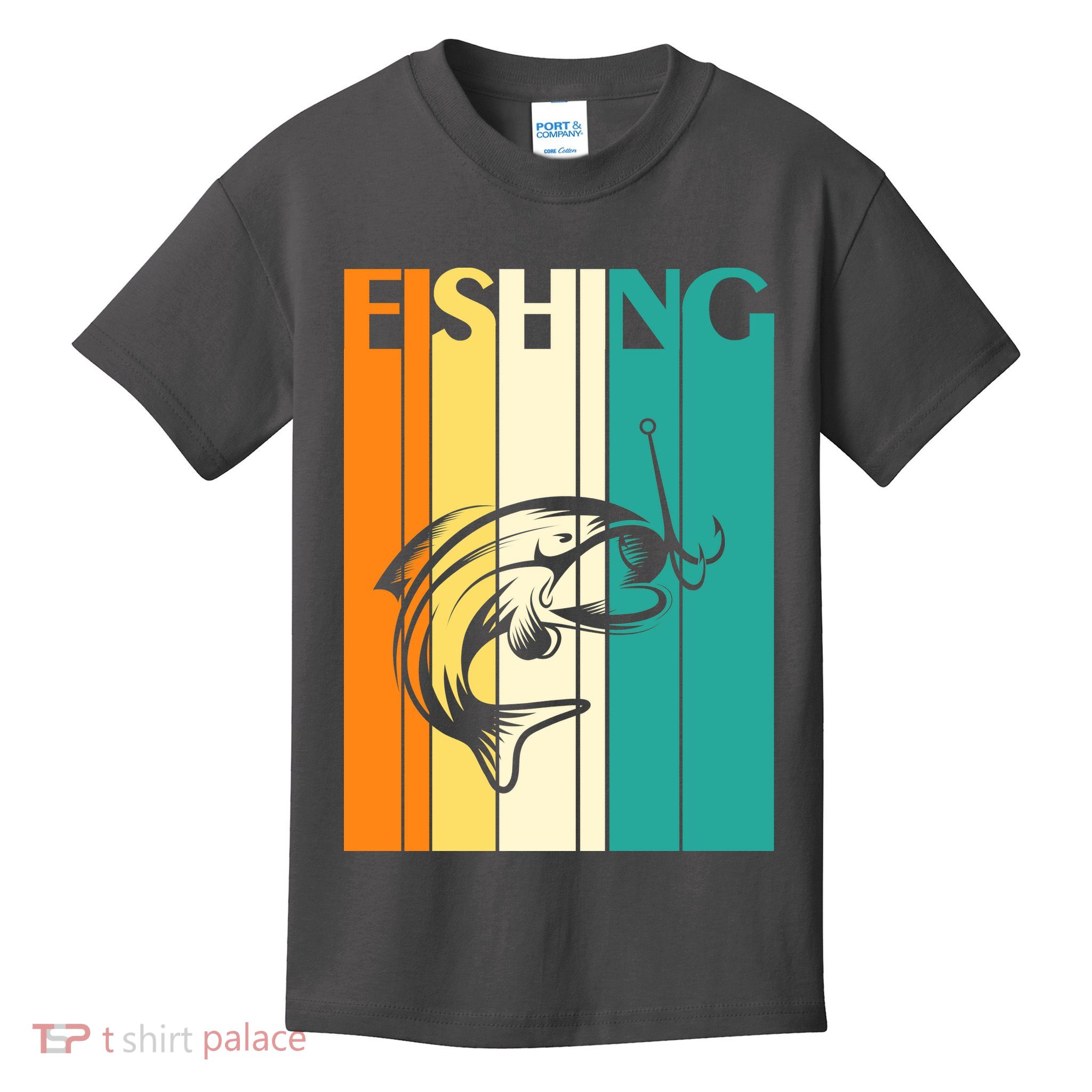 Retro Fishing Fish Hook Kids T-Shirt
