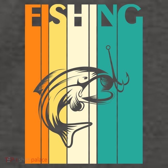 Retro Fishing Fish Hook Vector Backpack