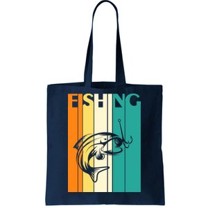 Retro Fishing Fish Hook Tote Bag