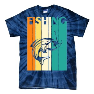 Retro Fishing Fish Hook Tie-Dye T-Shirt